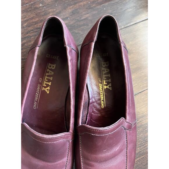 Bally Of Switzerland Cesare Men’s Shoes Leather Loafers Dark Red Burgundy 8M main image 8